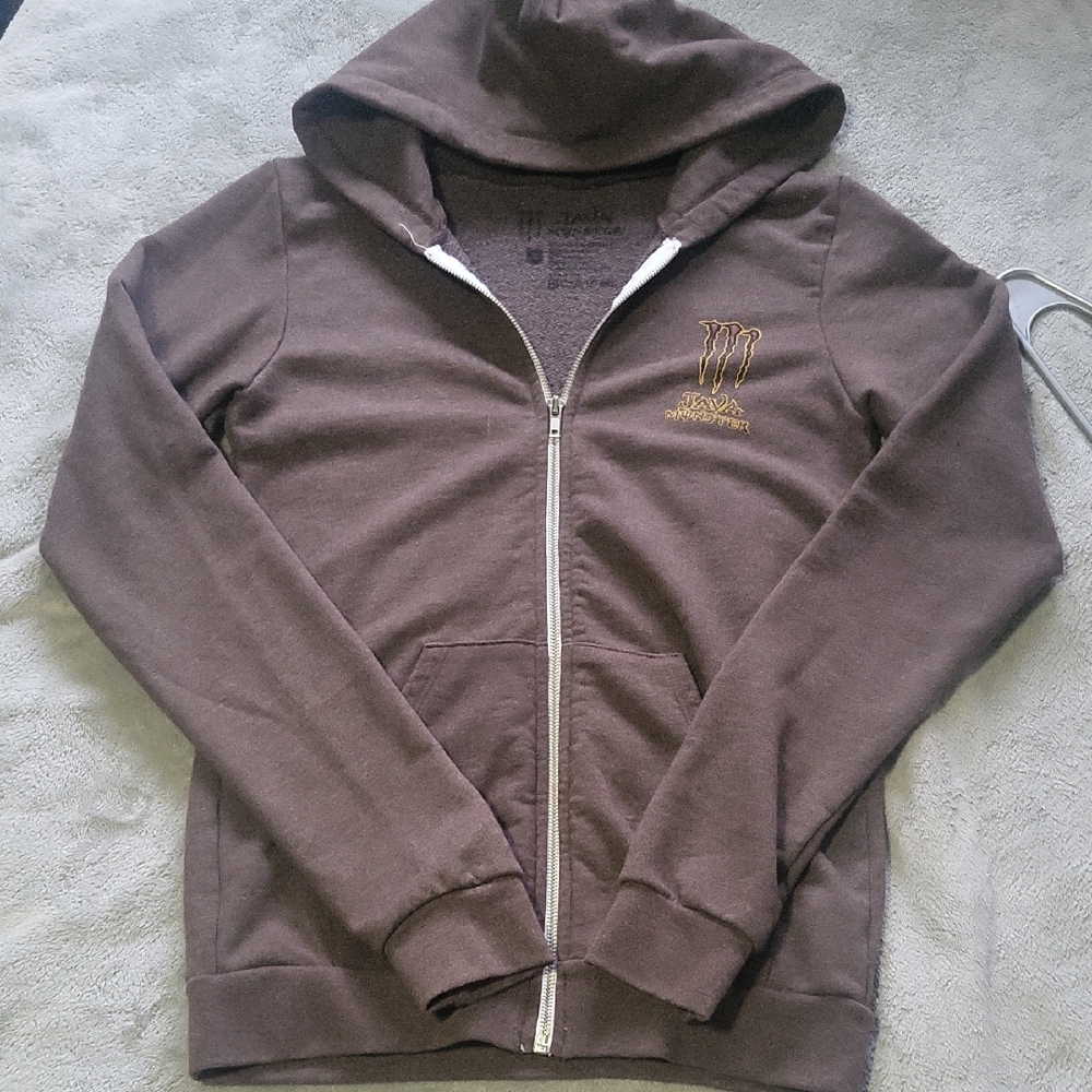 Women's Brown Zip-Up Hoodie
